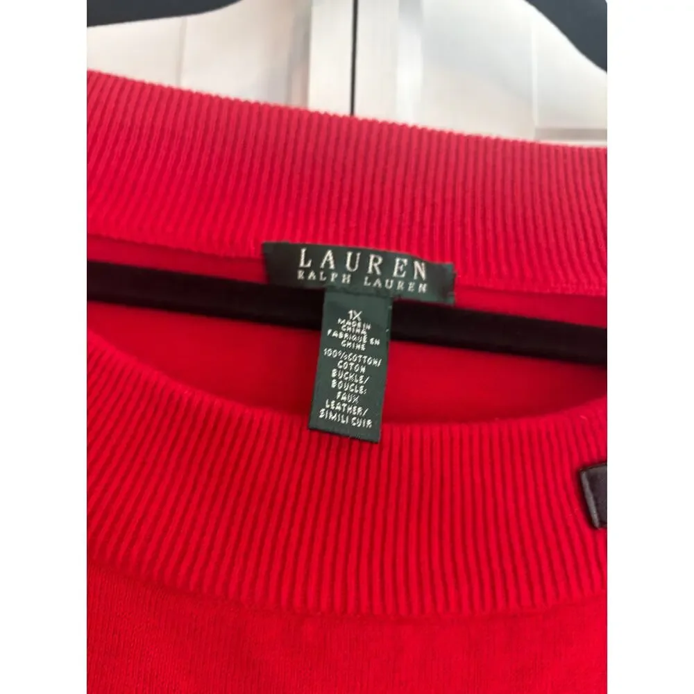 Lauren Ralph Lauren Red Sweater Size 1X